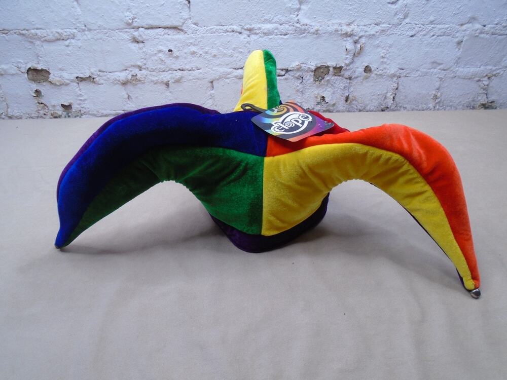 elope Court Jester Hat Colorful Bells Costume Medieval Fool Cap Clean NWT! NEW!